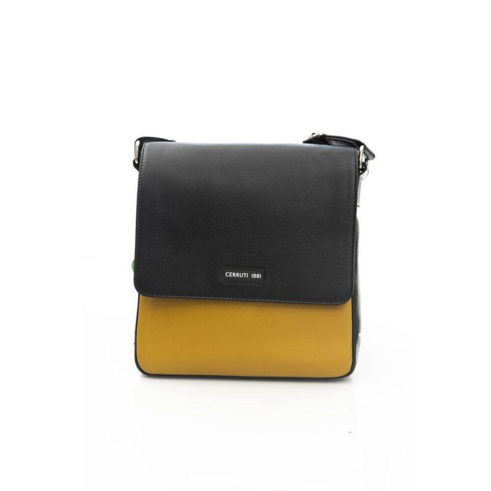 Cerruti 1881 Leather Messenger Bag CE22955 Men Yellow Crossbody Bags